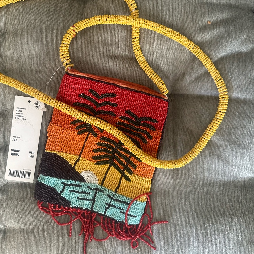NWT Urban Outfitters Beaded Sunset Bag